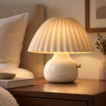 LOMQERE Pleated Ceramic Table Lamp