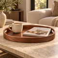 LOMQERE Oval Walnut Serving Tray