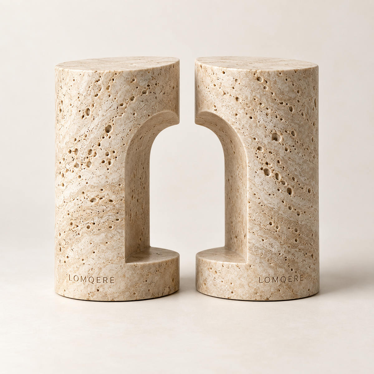 LOMQERE Arch Stone Bookends — Pair