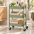 LOMQERE Sage Three-Tier Rolling Cart