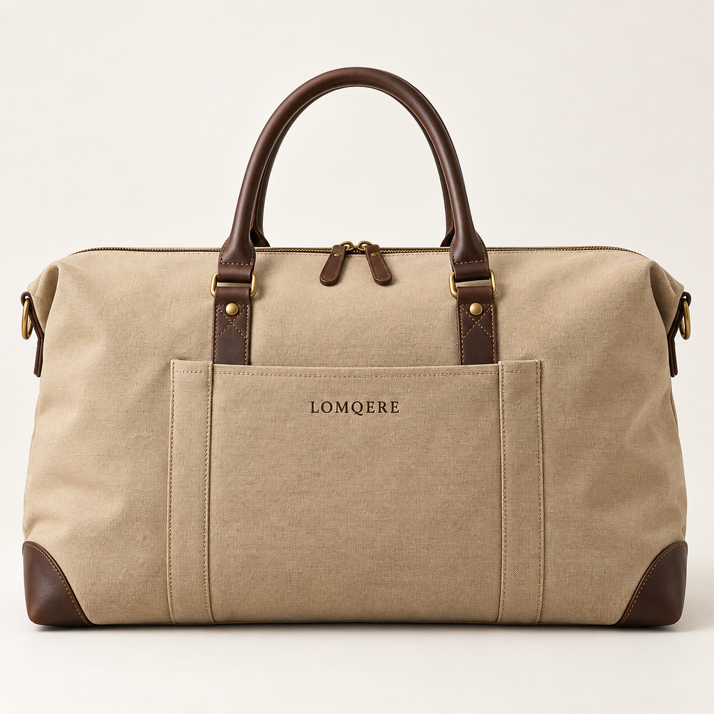 LOMQERE Canvas Weekender Bag